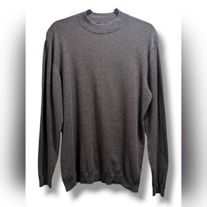 Zara Men's Dark Gray Crewneck Long Sleeve Regular Fit Rib Trim Sweater- L